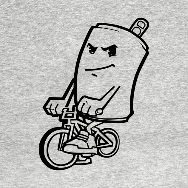 Aluminium Can Riding a Bike by castrocastro